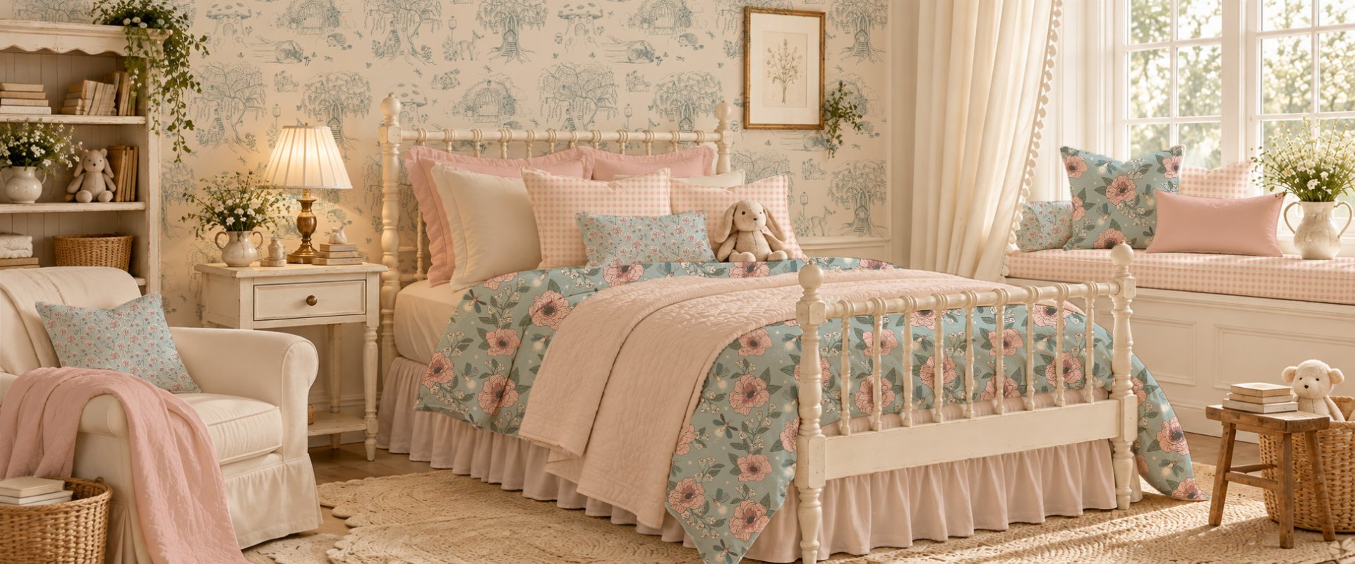 Sunlit Vintage-Inspired Children’s Bedroom