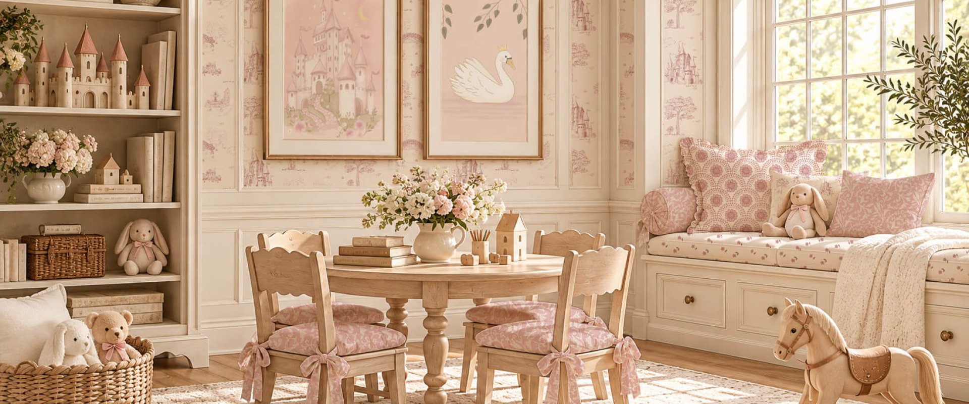 Sunlit Vintage Nursery Playroom